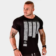 font b Mens b font Summer 2018 fitness Bodybuilding cotton t shirt gyms font b