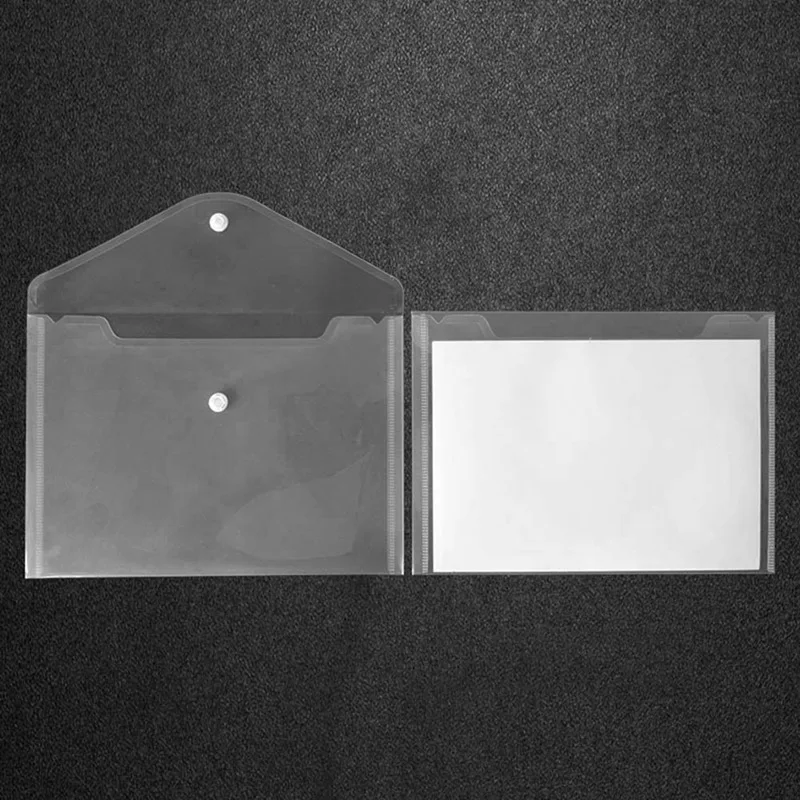 

12Pcs/Set Best Transparent Plastic A5 Folders File Bag Document Hold Bags Folders Filing Paper Storage Office School Supplies