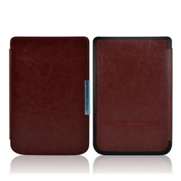 Ультратонкий чехол из искусственной кожи для pocketbook touch lux 3, красный, красный, для pocketbook 614 plus, pocketbook 615/625, читалка - Цвет: PB624 FM DBN