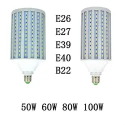 40 Вт 50 Вт 60 Вт 80 Вт 100 Вт светодиодные лампы E26 E27 E39 E40 B22 5730SMD 110 В 220 В лампада свет Lanterna кукурузы лампы Супер яркий прожектор