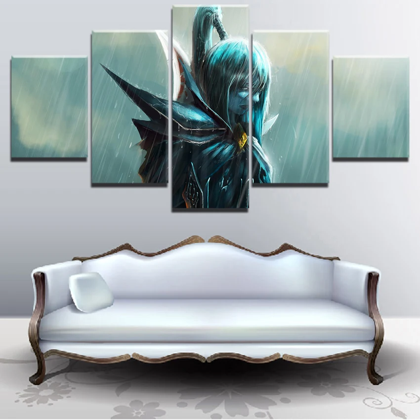 HD Print Canvas Printed DOTA 2 Game 5 Pieces Modern Decorative Home Print Poster Canvas Painting Wa