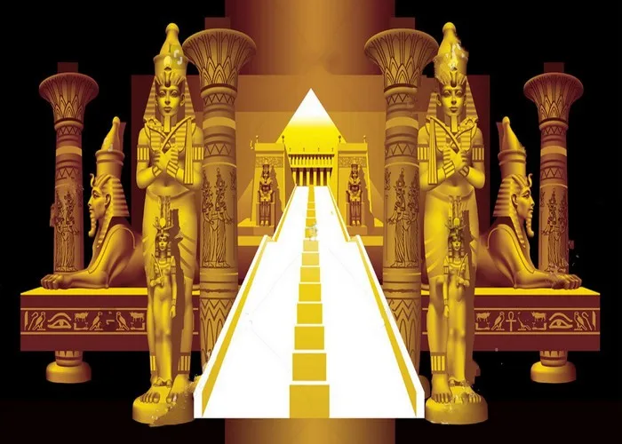 Architectural column egyptian party themed decorations black backdrop ...