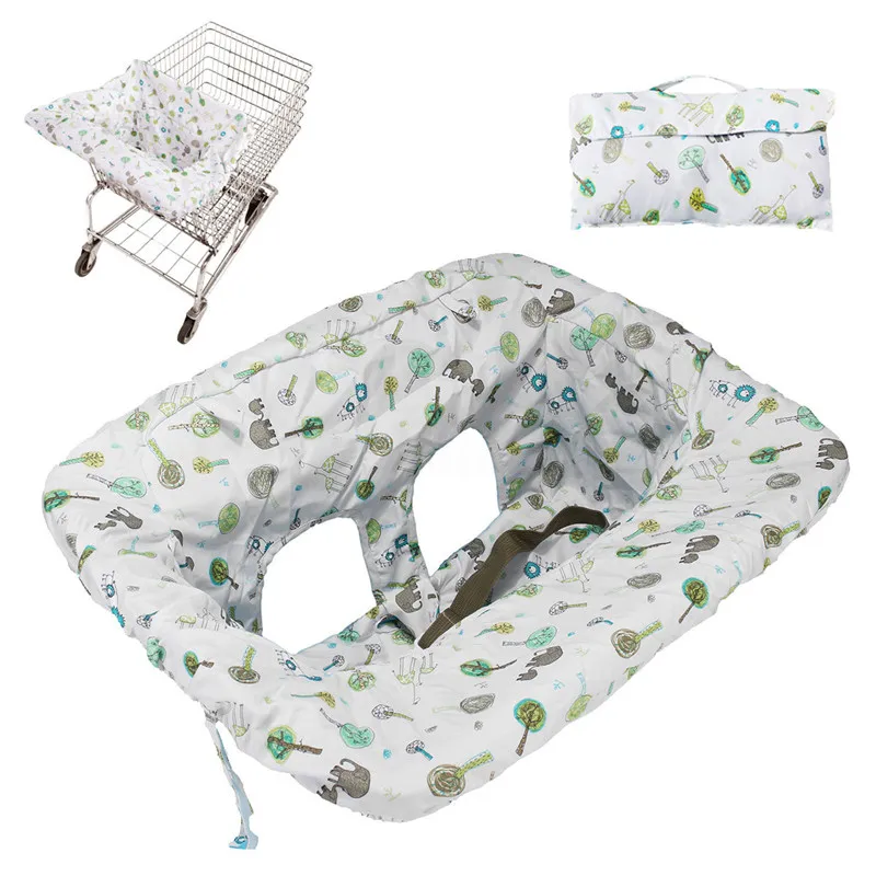 

Baby Shopping Cart Cushion Kids Trolley Pad Baby Shopping Push Cart Protectional Cover Baby Chair Seat Mat with Safety Belt