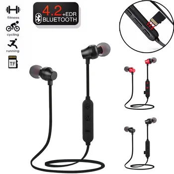 

Wireless Bluetooth Earphones SD Card 4.2 Stereo Earbud Sports Headsets