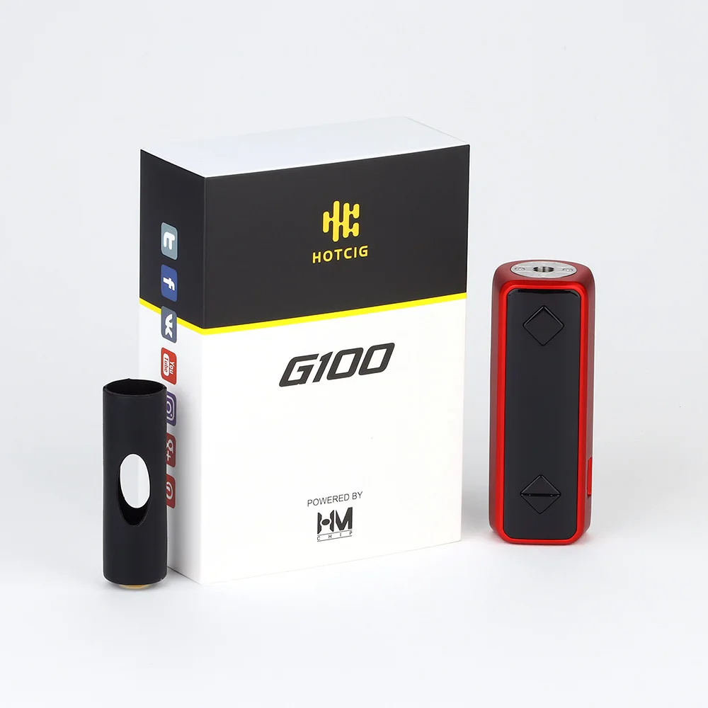 Hotcig G100 TC Box MOD с 0,5 г-жа быстрой стрельбы и Мощность по 1865/20700/21700 Батарея Vape Mod