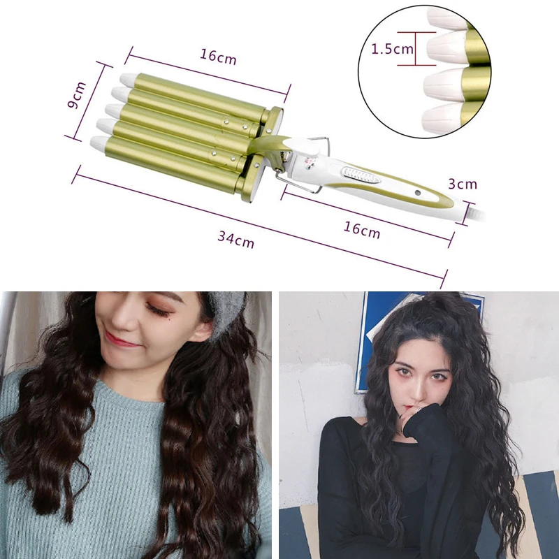 TOHUAN быстрые щипцы для завивки волос 5 бочек щипцы для завивки палочка Керамическая Тройная бочка яйцо рулон палочка вьющиеся волосы волнистые утюжки