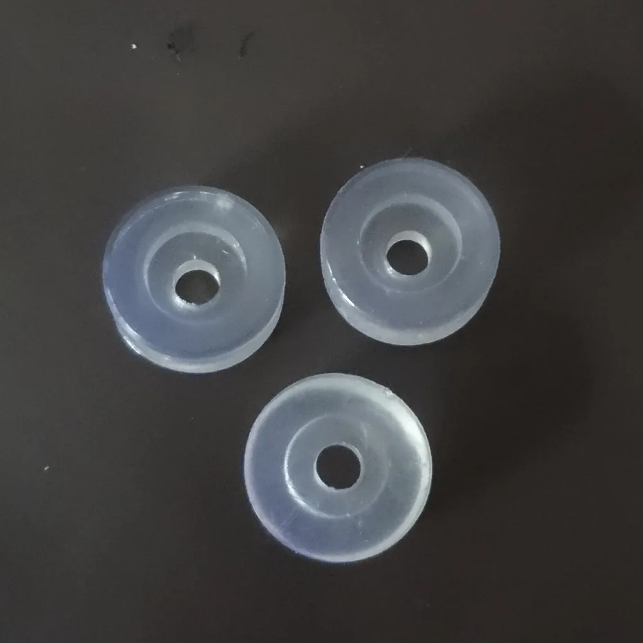 

30pcs 17*8mm Shower rail Locator bumper Locator circular touch beads rubber Bathroom Pulley Locator wholesale