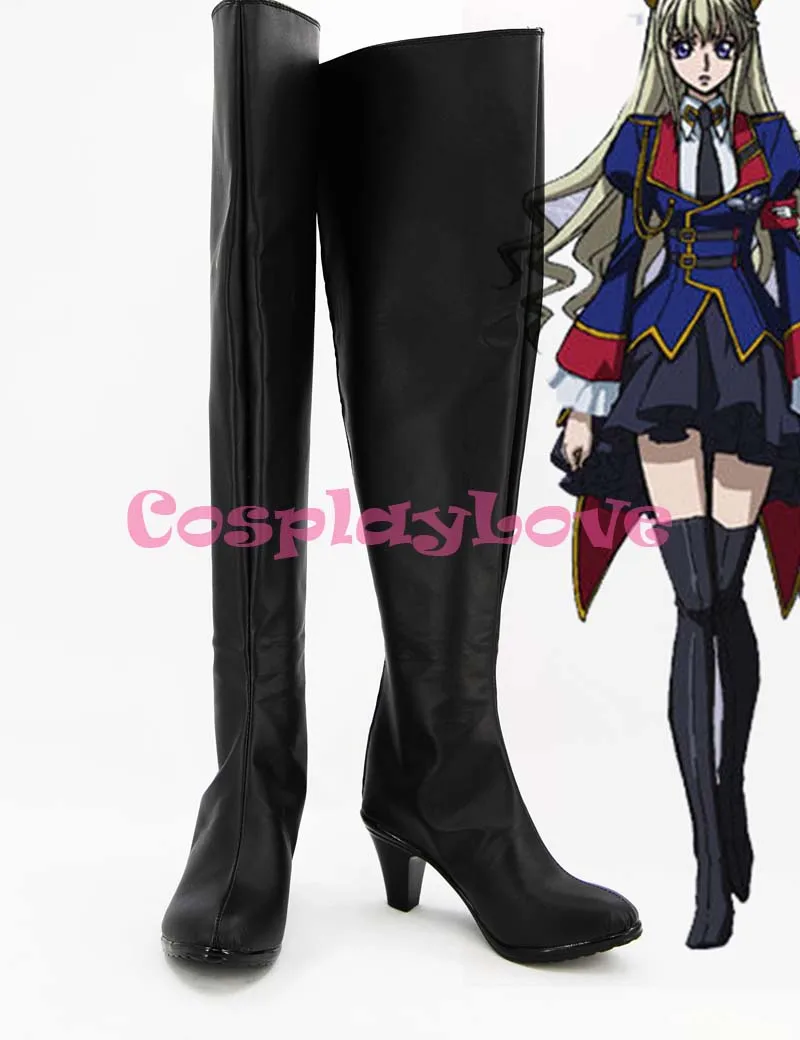 

Code Geass GAIDEN Layla Markale Leila Malcal Cosplay Shoes Long Boots Hand Made Custom-made For Halloween Christmas