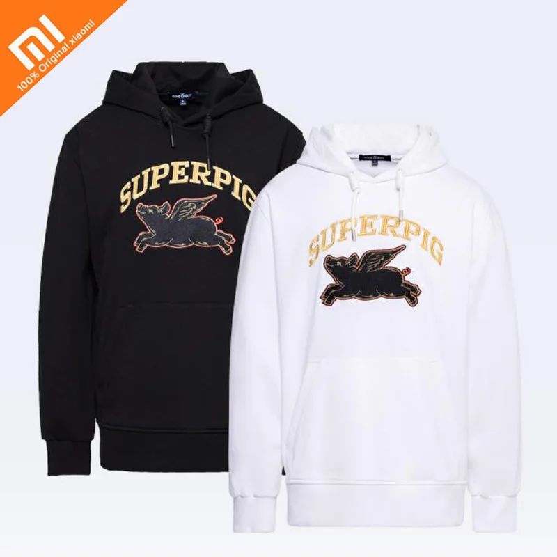  Original xiaomi youpin flying pigs old embroidered sweater men and women models cold warm sweater S