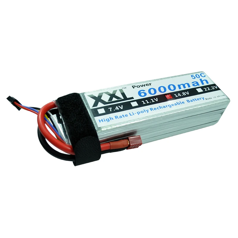 

XXL RC Lipo Battery 6000mah 14.8V 4S 50C max 100C For Helicopter Airplane Quadcopter Drone
