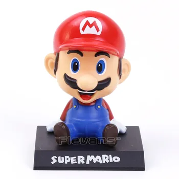 

Super Mario Brother Mario Luigi Bobble Head PVC Figure Toy Doll Car Ornament 2 Styles