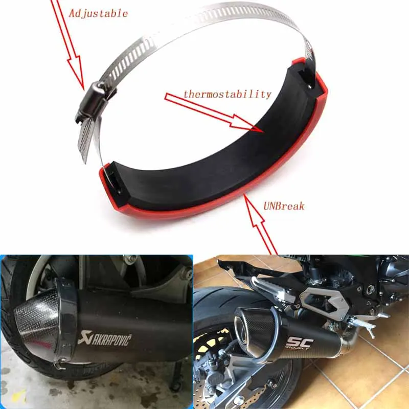 Motorcycle 100mm 140mm Oval Exhaust Protector Can Cover