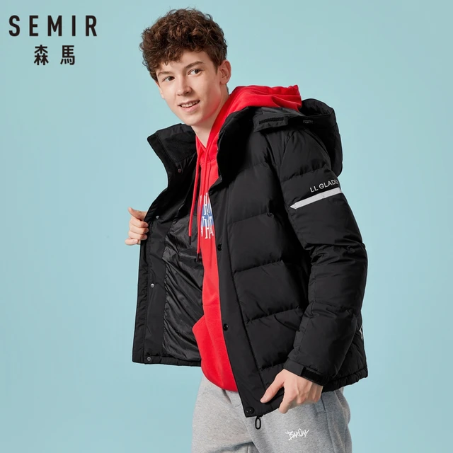 SEMIR Men Quilted Lightweight Hooded Down Jacket with