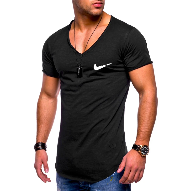 

Newest 2019 hot Summer Men T-shirt Fashion Brand Logo Print Cotton T shirt Men Trend Casual Short sleeve Tshirt Tops tee