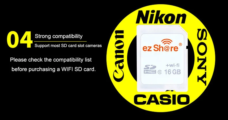 Ezshare 8 ГБ 16 ГБ 32 ГБ беспроводная wifi SD карта ez share Micro SD кардридер адаптер Поддержка 4 ГБ 8 ГБ 16 ГБ 32 ГБ карта памяти MicroSD