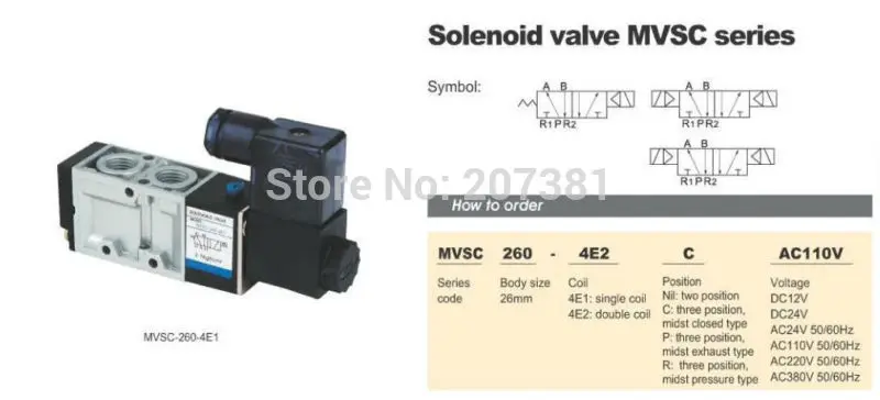 free shipping 1x MVSC260-4E2C 12V DC 5Port 3Pos 1/4&quot BSP Solenoid Air Valve Dual Coil Led |