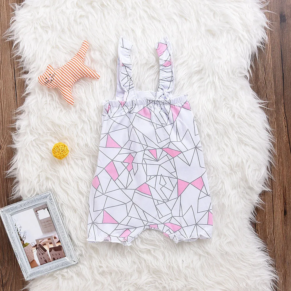 

2017 Summer Casual Cute Newborn Infant Baby Print Sleeveless Romper Jumpsuit Hot Sale
