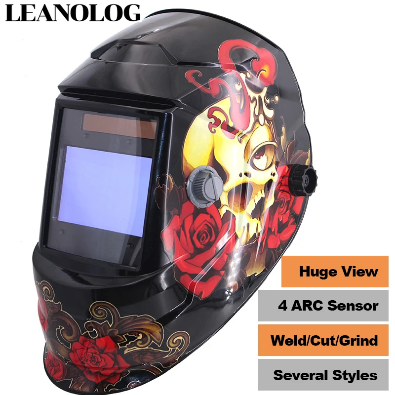 NEW Clown Big View Eara 4 Arc Sensor DIN5-DIN13 Solar Auto Darkening True Color Welding Mask/Helmet/Welder Cap/Glasses