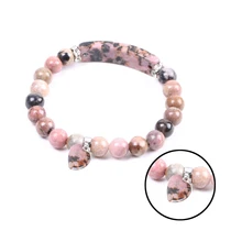 Простой Творческий любовь браслет с кулоном Сердце Прямоугольник камни для женщин натуральный браслет из Красного камня любовь кулон