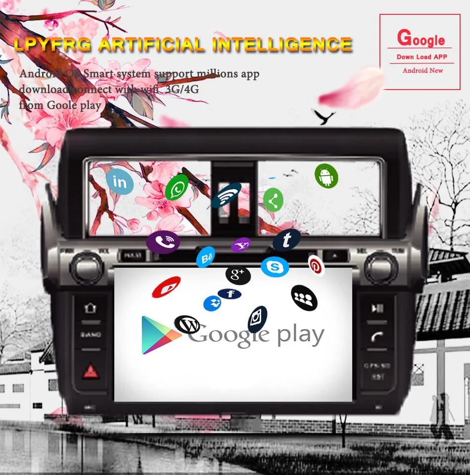 Flash Deal HD 1024*600 IPS capacitive screen Car gps monitor video music stereo Android 9.0 8core For Toyota Land Cruiser Prado 150 2014+ 3 Flash Deal HD 1024*600 IPS capacitive screen Car gps monitor video music stereo Android 9.0 8core For Toyota Land Cruiser Prado 150 2014+ 3