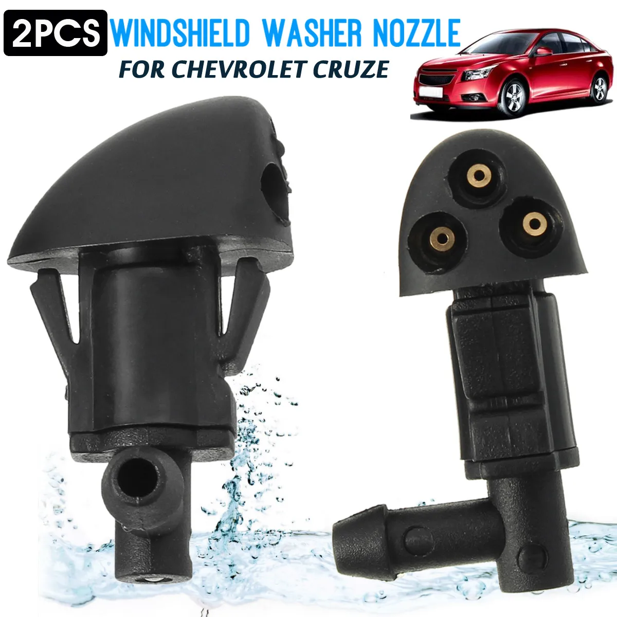 

2pcs Autoleader Plastic Car Windshield Washer Wiper Water Spray Nozzle for Chevrolet for Cruze