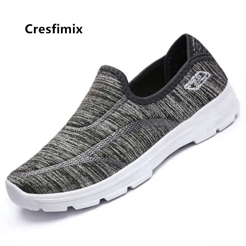 

Cresfimix male fashion black plus size comfortable slip on shoes men spring blue shoes grey shoes chaussures pour hommes a5090