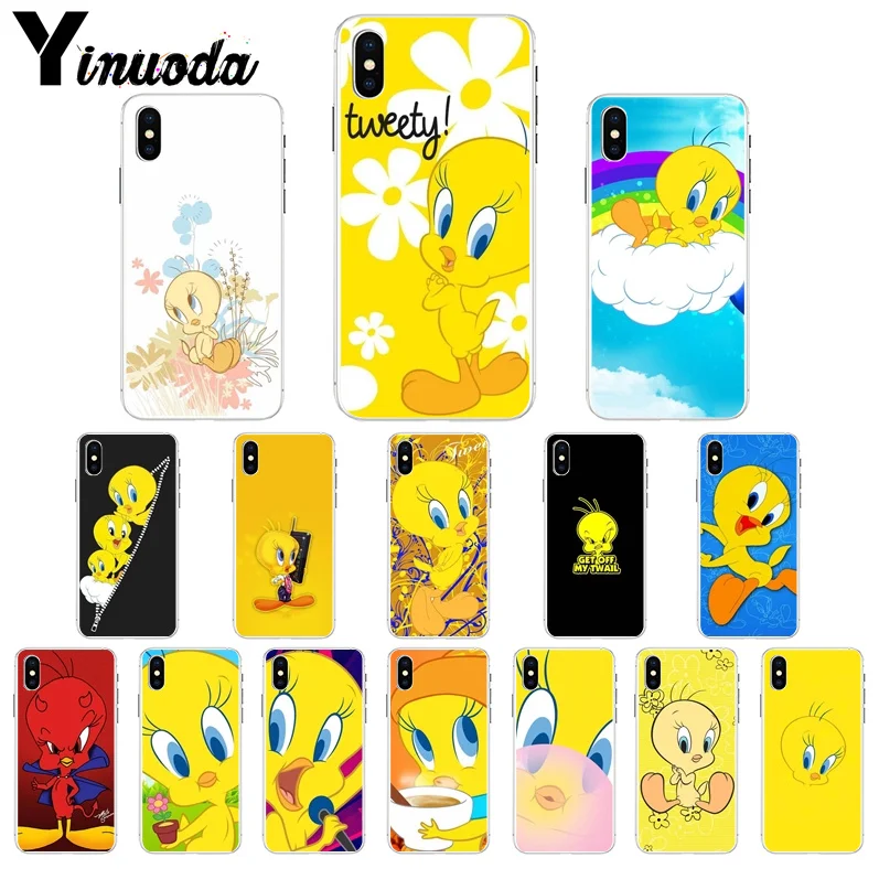 

Yinuoda Tweety Yellow Bird DIY Painted Beautiful Phone Accessories Case for Apple iPhone 7 6 6S Plus X XS MAX 5 5S SE XR 8 Cover