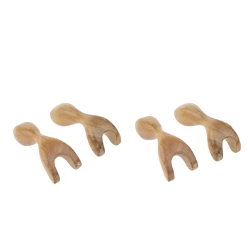 

4 Packs Sandal Wood Guasha Scraping Massage Trigger Point Scraper Boards Massage Relaxation