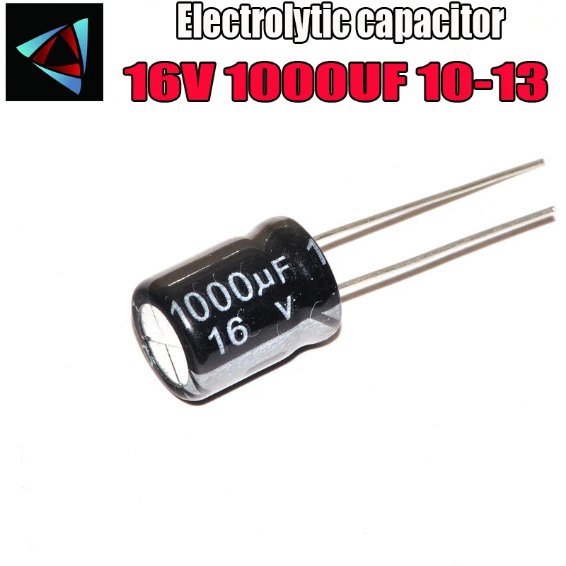 

10PCS Higt quality 16V 1000UF 10-13mm 1000UF 16V 10*13 Electrolytic capacitor