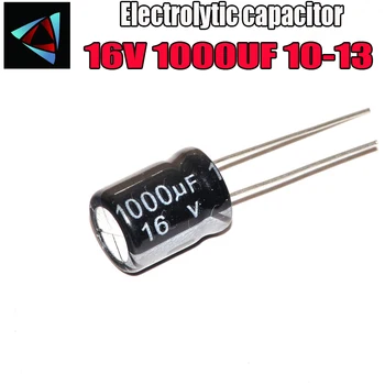 

8PCS Higt quality 16V 1000UF 10-13mm 1000UF 16V 10*13 Electrolytic capacitor
