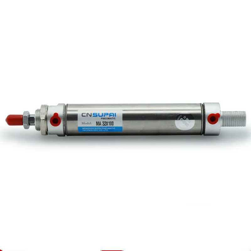 Free shipping Pneumatic Stainless Air Cylinder 16MM Bore 25MM Stroke MA16X25-S 16*25 Double Action Mini Round Cylinders | Обустройство