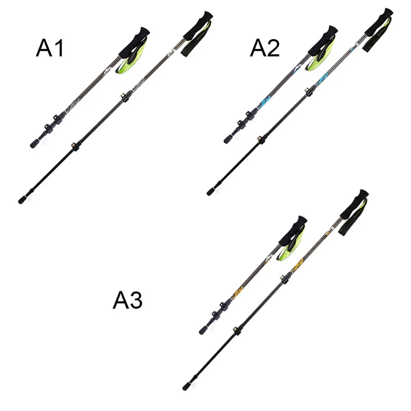 Bengalas com Absorvendo Fibra de Carbono Pólos de Caminhada 1 pc Pólos Trekking Ultraleve Dobrável Trekking Nórdica Apertos Eva 3 Cheap Bengalas