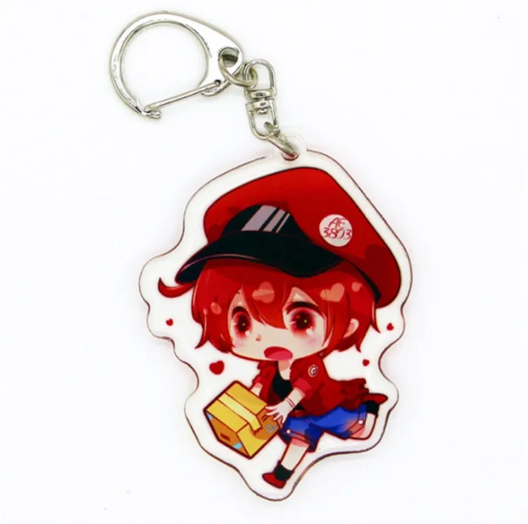 Doublesided Cells At Work Anime Acrylic Keychain Comic Strip Cartoon Pendant Toy Figure Decoration - 2