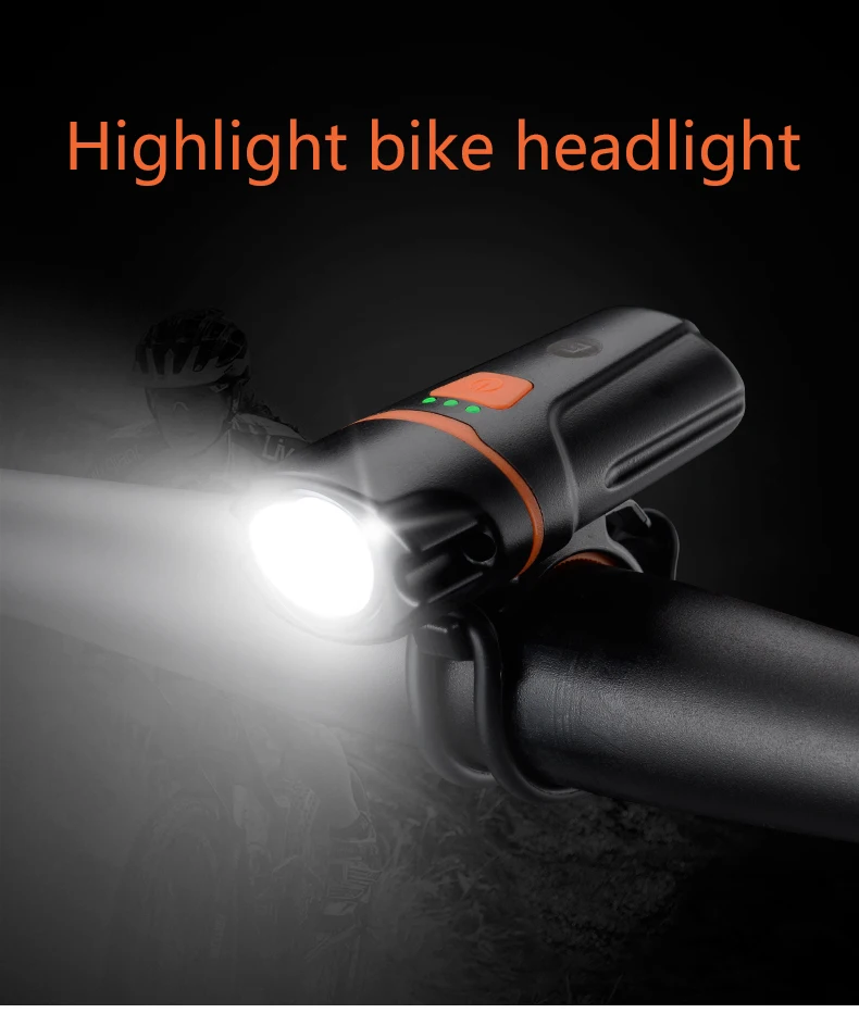 Cheap ROCKBROS Bicycle Front Rechargeable Light Cycling Bike Flashlight Waterproof Headlight Bicycle Lamp Power Bank Bike Accessories 1