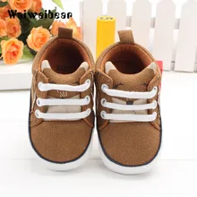 Spring Autumn Baby Shoes Baby Fox Head Lace Cotton First Walkers Anti-slip Soft Sole Toddler Sneaker For Boys And Girls winter autumn baby warm shoes kid boys girls fox head lace cotton cloth first walker anti slip soft sole toddler sneaker