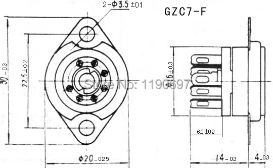 5 шт. 7Pins электронные ламповая панель для 6J1 6X4 6J2 6J3 6J4 6J5 6Z4 2P2 EC92 6A2 с вакуумными трубками Керамика разъем