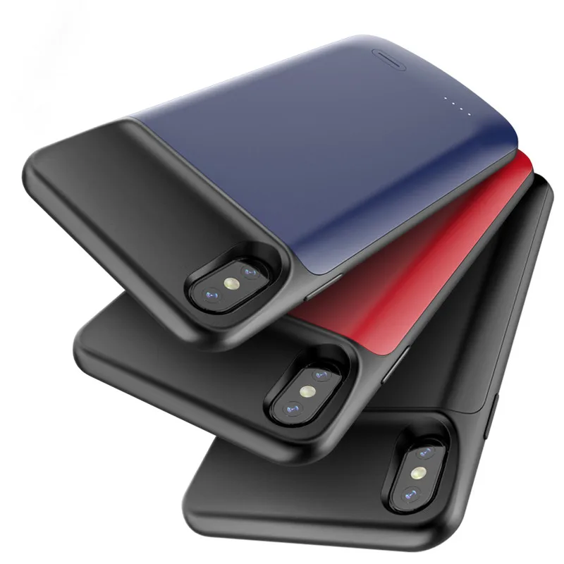 6000ма/ч чехол для батареи iPhone XS Max Силиконовый противоударный зарядного