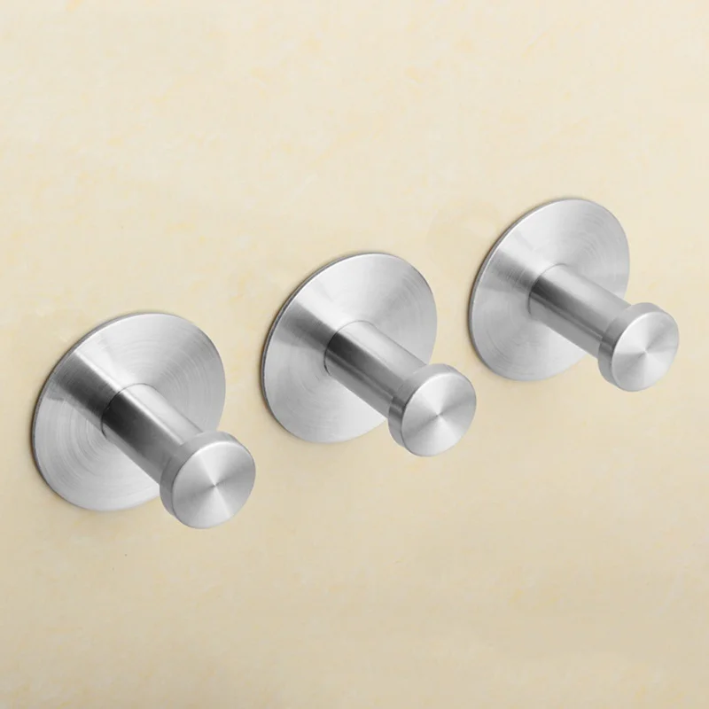 

Removable Coat Racks Towel Hook Round Base Robe Hook Wall Mounted Bathroom Hook With Suction Cup Holder
