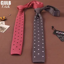 Галстуки в точку мужской повседневный Вязаный Галстук Тощий Вязаный Галстук Узкий Тонкий горошек Gravatas Классический Галстук Пряжа, пленочная нить дизайнеров