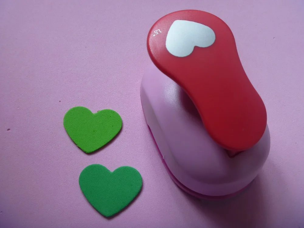 free shipping 1pc 1.5 inch heart shape of eva foam punch craft punch