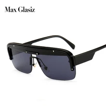Max Glasiz мужские солнцезащитные очки в стиле стимпанк с большой оправой, современные солнцезащитные очки без полуоправы, дизайн gafas