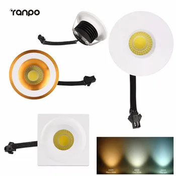 

New Arrival 3W Mini Recessed COB LED Ceiling Light Downlight Cabinet Lights AC85-265V For Home Decor Bulb Lamp Warm/Cool/Natural