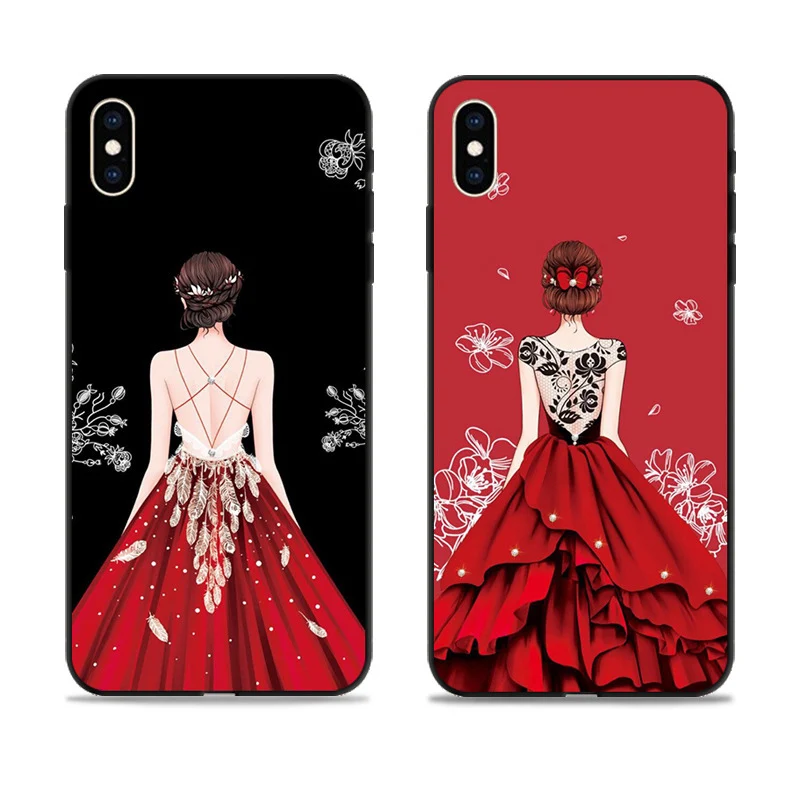 Чехол 5 8 &quotдля iphone X милый Дамский мягкий чехол для телефона защитный 10 чехлы