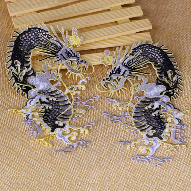 

Hot Sell Dragon Embroidery Patches Iron On For Clothing Sew On Sticker Patches Jacket Sewing Accessories Clothes Jean Decoration