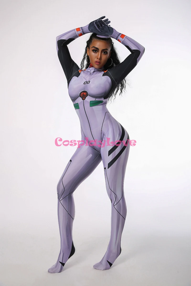Косплей Любовь неоновый бытие EVANGELION EVA Ayanami zenzentai костюм комбинезон из лайкры спандекс Косплей Костюм на заказ