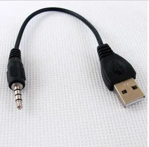 

50pcs/lot. USB plug convert to 3.5mm audio plug. mp3.mp4.mp5 special usb cable.
