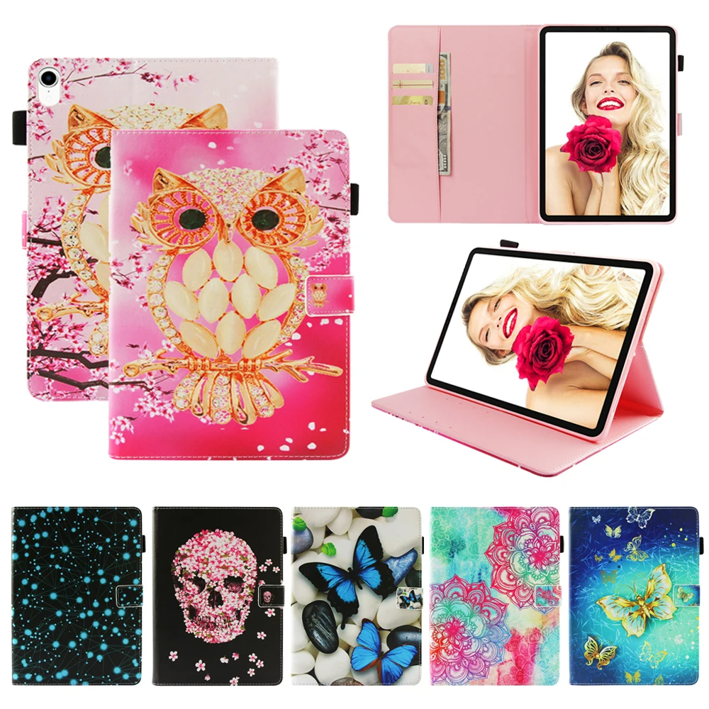

Magnetic Funda Case For Apple iPad Air2 Air 2 iPad6 Fashion 3D Printed PU Leather Flip Wallet Case Cover Silicone Shell Coque