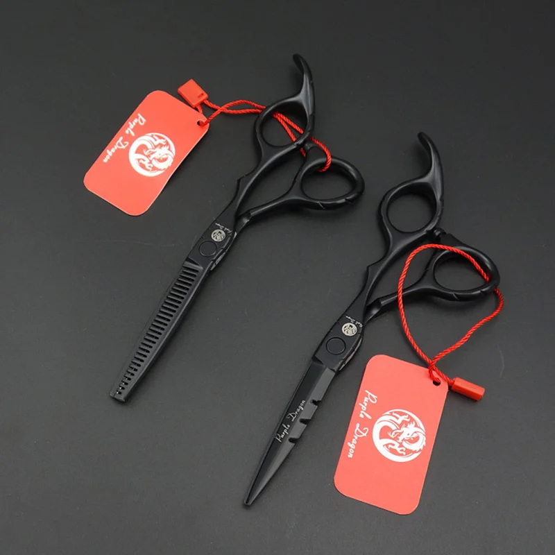 5.5 in. Professional Hair Scissors set,Black Straight & Thinning scissors set,high quality for barbers 5.5 in. Professional Hair Scissors set,Black Straight & Thinning scissors set,high quality for barbers