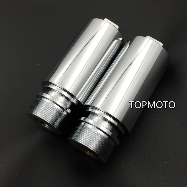 Harley 35mm Fork Tube 2in Extensions METAL PARTS CHROME FORK COVER
