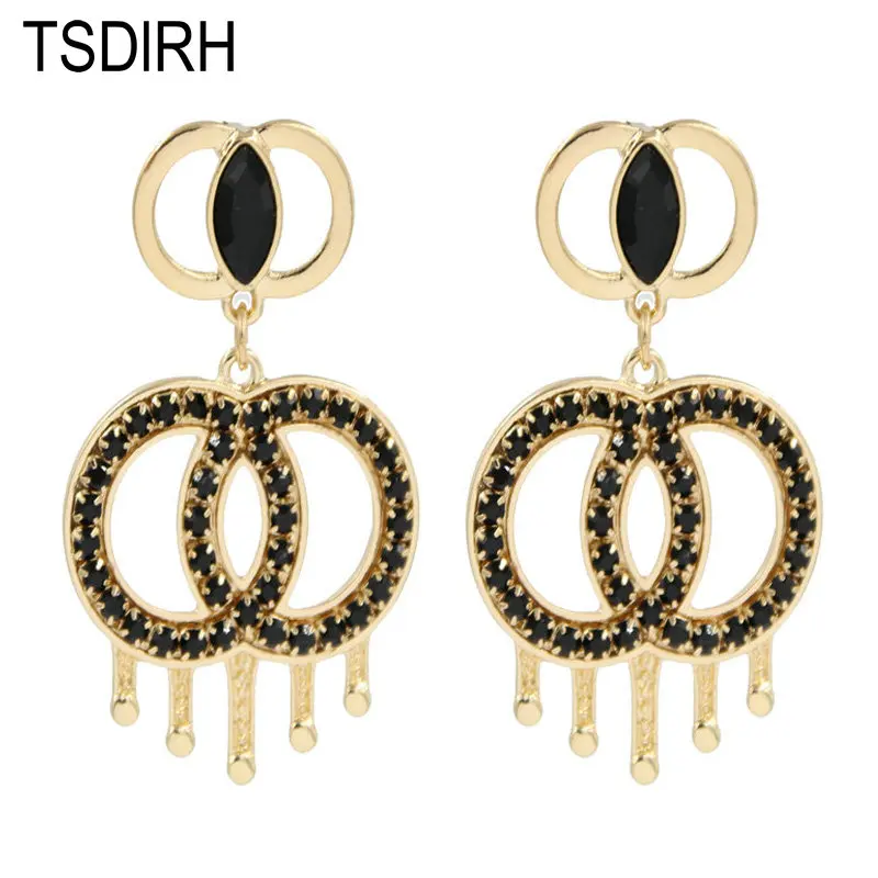 

TSDlRH Oorbellen Zinc Alloy Drop Earrings Crystal Earrings For Women Fashion Big Earrings 2019 Hot Jewelry Wholesale BOHO